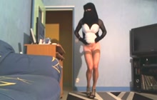 Naughty Arab hoe dancing on webcam